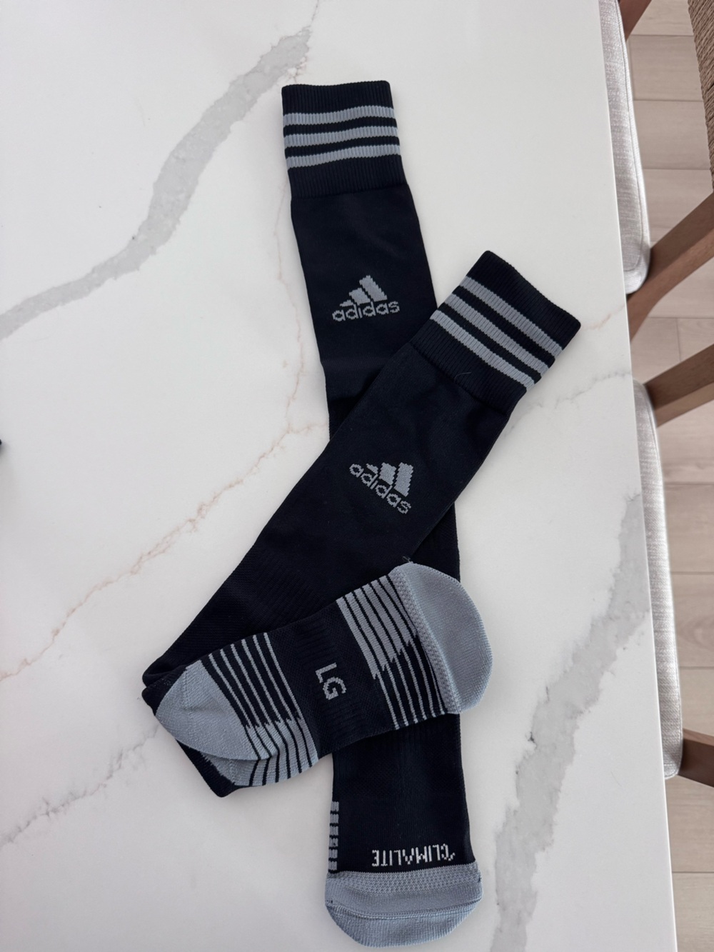 adidas Black & Gray Men's Athletic Crew Socks